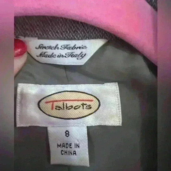 Women’s Talbots Light Gray Wool Blazer Jacket Size 8- Excellent Condition - Picture 4 of 5